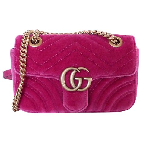 gucci pink velvet marmont bag|Gucci Marmont suede bag.